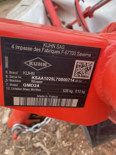2021 Kuhn Mower GMD24